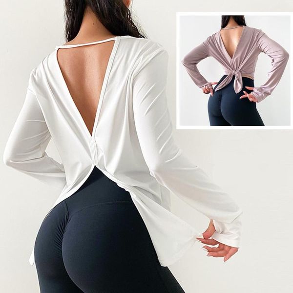 yoga outfits letter sports for gym women long sleeve open back fitness shirts loose reverse drape activewear exercise running shirt, White;red
yoga outfits letter sports for gym women long sleeve open back fitness shirts loose reverse drape activewear exercise running shirt, White;red