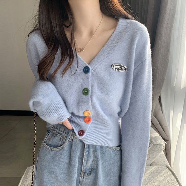 women's sweaters cardigã de malha curta azul feminino, suéter design para mulheres, primavera e outono, gola em v, casaco feminino quen, White;black
women's sweaters cardigã de malha curta azul feminino, suéter design para mulheres, primavera e outono, gola em v, casaco feminino quen, White;black