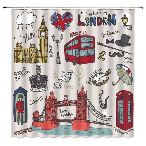british shower curtain british iconic building london big ben tower bridge red bus phone booth daily necessities,70x70 inch
british shower curtain british iconic building london big ben tower bridge red bus phone booth daily necessities,70x70 inch