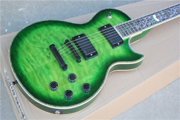 electric guitar, delivery, support customization 6 strings green guitars guitarra