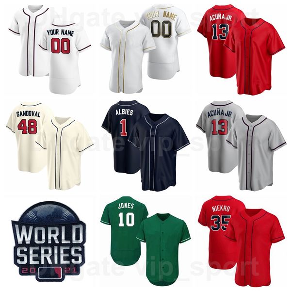 2021 world series baseball 1 ozzie albies jersey 5 freddie an 20 marcell ozuna 13 ronald acuna jr 7 dansby swanson 8 eddie rosario team cool, Blue;black
2021 world series baseball 1 ozzie albies jersey 5 freddie an 20 marcell ozuna 13 ronald acuna jr 7 dansby swanson 8 eddie rosario team cool, Blue;black