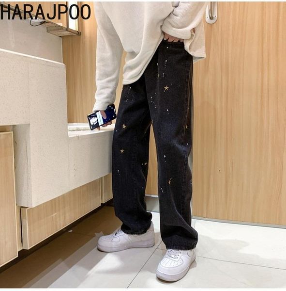 harajpoo women pants 2021 spring autumn loose star embroidered straight thin high waist wide-legged trend daddy trousers women's jeans, Blue
harajpoo women pants 2021 spring autumn loose star embroidered straight thin high waist wide-legged trend daddy trousers women's jeans, Blue