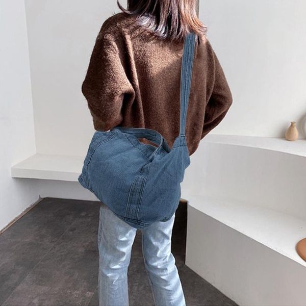 shoulder bags denim slouch bag casual jean fabric handbag leisure korean style fashion japanese messenger handle bag, sky blue
shoulder bags denim slouch bag casual jean fabric handbag leisure korean style fashion japanese messenger handle bag, sky blue