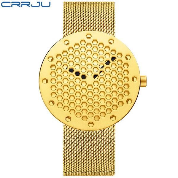 wristwatches crrju 2143 personality fashion watches men brand stainless steel mesh quartz drop army sports analog casual wrist, Slivery;brown
wristwatches crrju 2143 personality fashion watches men brand stainless steel mesh quartz drop army sports analog casual wrist, Slivery;brown