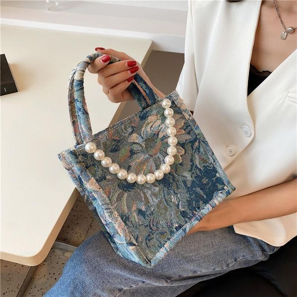 evening bags portable canvas bag female 2021 fashion floral tote retro french korean style pearl messenger women
evening bags portable canvas bag female 2021 fashion floral tote retro french korean style pearl messenger women