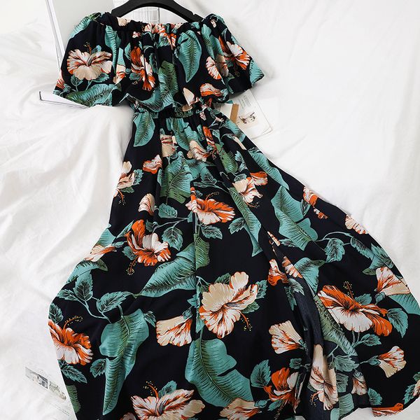 bohemian women green/pink/blue printed midi dress slash neck ruffle high waist a-line vestidos summer female 2021 new, Black;gray
bohemian women green/pink/blue printed midi dress slash neck ruffle high waist a-line vestidos summer female 2021 new, Black;gray