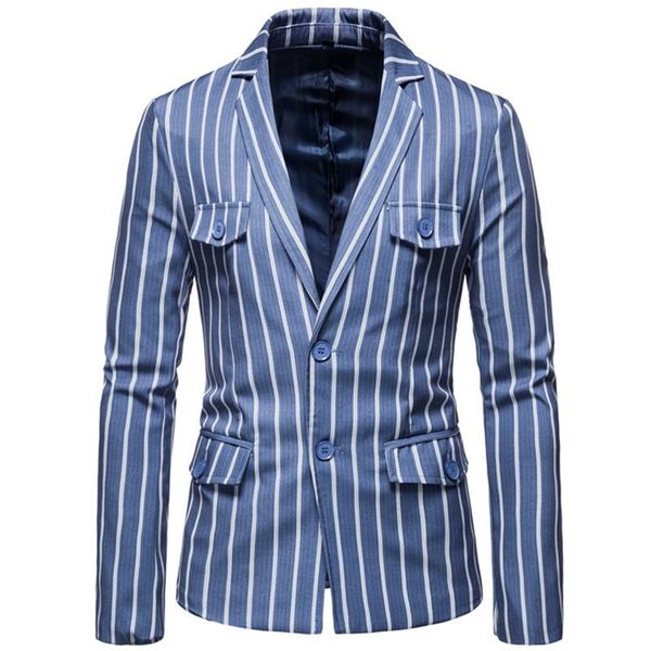 men's suits & blazers 2021 fashion men's casual boutique slim-fit business striped suit dress jacket coat, White;black
men's suits & blazers 2021 fashion men's casual boutique slim-fit business striped suit dress jacket coat, White;black