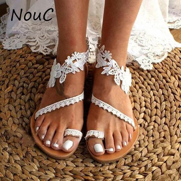 summer sandals women's flat solid color white lace floral open toe wedding party ladies shoes plus size 34-43, Black
summer sandals women's flat solid color white lace floral open toe wedding party ladies shoes plus size 34-43, Black
