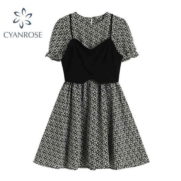 vintage short sleeve women's dress with strap vest elegant high waist mori girl korean summer rok beach crop frocks 210515, Black;gray
vintage short sleeve women's dress with strap vest elegant high waist mori girl korean summer rok beach crop frocks 210515, Black;gray