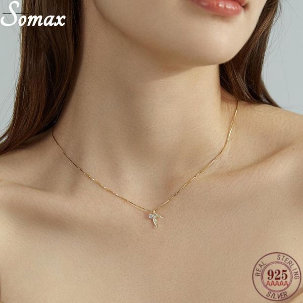 chains 925 sterling silver pavé crystal goldfish tail pendant plating 14k gold necklace women diamond clavicle chain birthday jewelry
chains 925 sterling silver pavé crystal goldfish tail pendant plating 14k gold necklace women diamond clavicle chain birthday jewelry