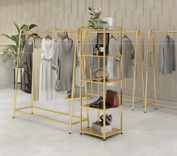 hangers & racks clothes rack clothing store special display floor type iron shelf gold women's pole middle island
hangers & racks clothes rack clothing store special display floor type iron shelf gold women's pole middle island