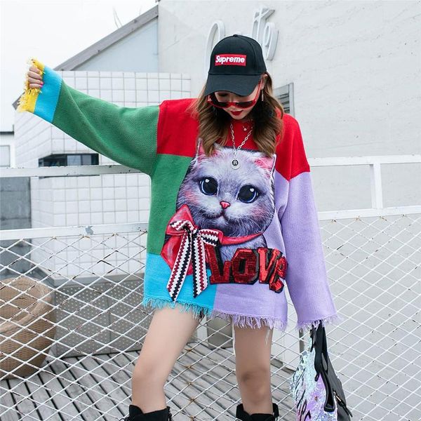 women's sweaters yuzacdwx 2021 winter autumn womens fashion the loose cartoon sequin round neck tassel bow knitted, White;black
women's sweaters yuzacdwx 2021 winter autumn womens fashion the loose cartoon sequin round neck tassel bow knitted, White;black