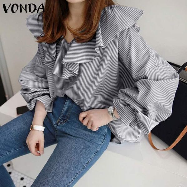 autumn shirts vintage striped blouses plus size loose v neck long sleeve ruffled blusas women elegant streetwears women's &, White
autumn shirts vintage striped blouses plus size loose v neck long sleeve ruffled blusas women elegant streetwears women's &, White
