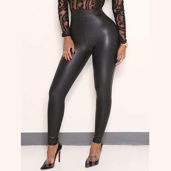 women pu leather high waist pants stretch black trousers leggings party club long pantalones women's & capris, Black;white
women pu leather high waist pants stretch black trousers leggings party club long pantalones women's & capris, Black;white