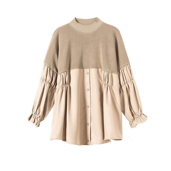 women's blouses & shirts 2021 autumn korean shirt women loose long sleeve casual vintage stitching fake two-pieces blusas, White
women's blouses & shirts 2021 autumn korean shirt women loose long sleeve casual vintage stitching fake two-pieces blusas, White