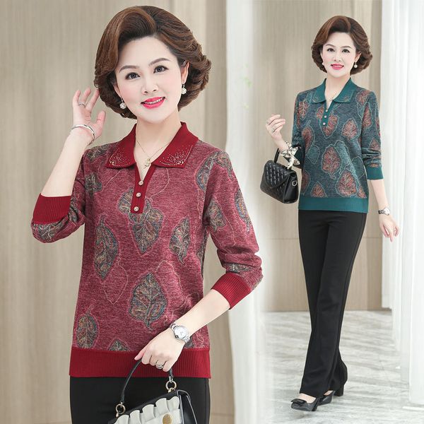 women's sweaters middle aged and elderly mothers spring autumn long sleeve 50 year old loose lapel sweater gn7u, White;black
women's sweaters middle aged and elderly mothers spring autumn long sleeve 50 year old loose lapel sweater gn7u, White;black