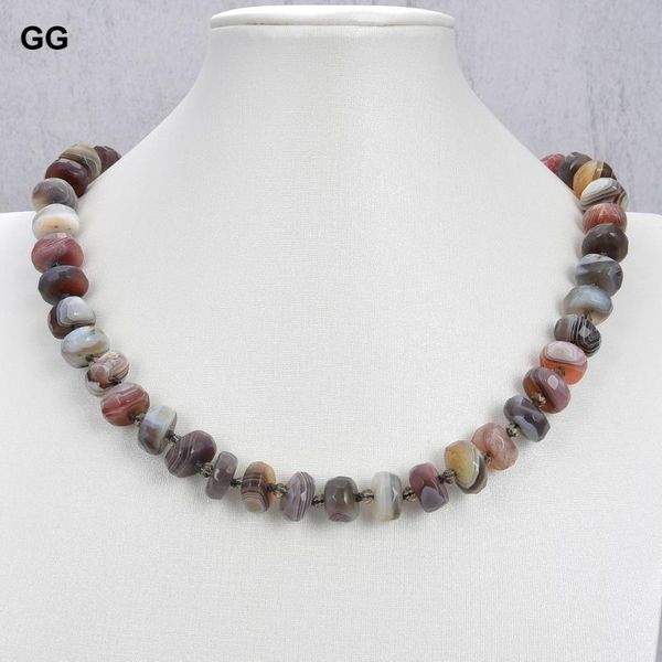 chokers jk 20'' faceted rondelle botswana agates crystal necklace, Golden;silver
chokers jk 20'' faceted rondelle botswana agates crystal necklace, Golden;silver