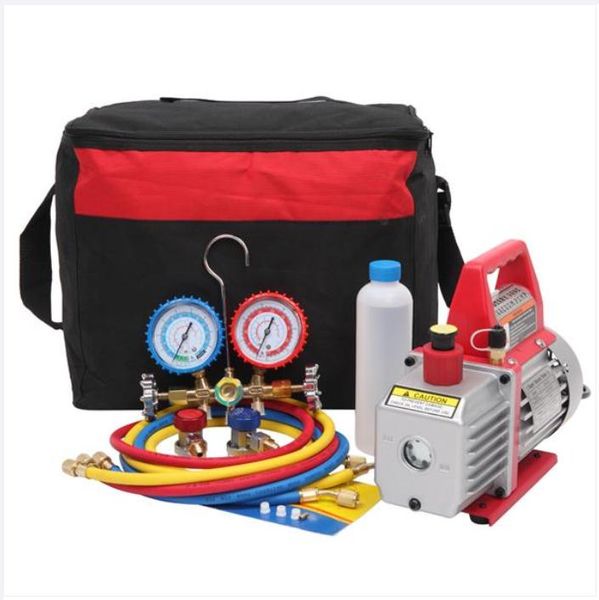power tools 3.5cfm vacuum pump r134 r12 r22 r502 double gauge valve set
power tools 3.5cfm vacuum pump r134 r12 r22 r502 double gauge valve set