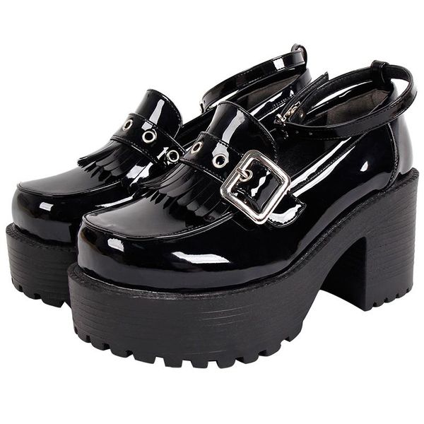 dress shoes angelic imprint woman mori girl lolita cosplay lady high heels pumps women princess student college style 8cm, Black