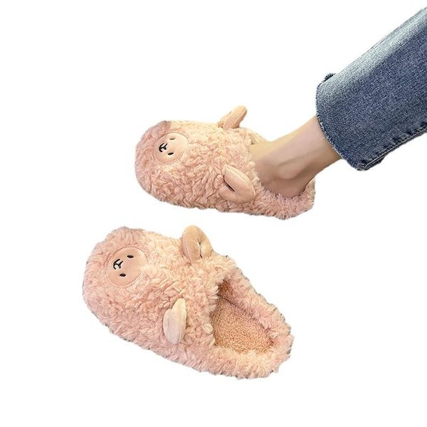 slippers 2021 winter indoor cute cartoon sheep faux fur women plush flats soft furry ladies designer shoes slip-on female slides, Black
slippers 2021 winter indoor cute cartoon sheep faux fur women plush flats soft furry ladies designer shoes slip-on female slides, Black