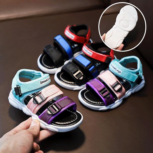 children's sandals baby bear shoes for boys and girls in summer soft soled beach, Black;red
children's sandals baby bear shoes for boys and girls in summer soft soled beach, Black;red