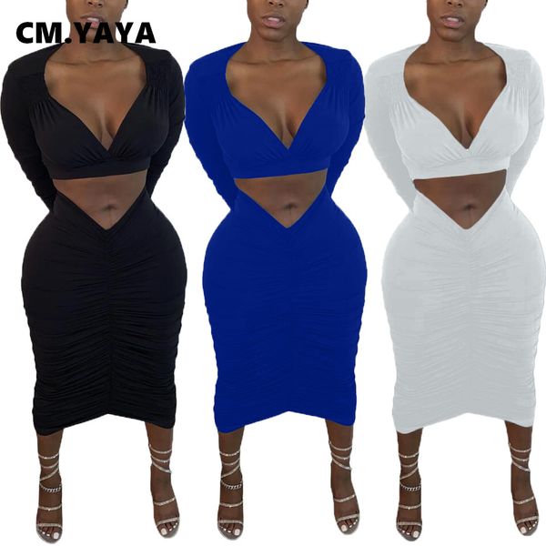 autumn winter women set v-ne crop staed midi skirts club matching set trasuit two 2 piece set outfitby air, White
autumn winter women set v-ne crop staed midi skirts club matching set trasuit two 2 piece set outfitby air, White