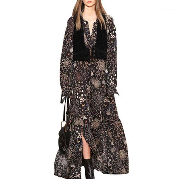 casual dresses 2 piece dress 2021 spring autumn small vest with retro printing long sleeved loose two female skirt suit bc231, Black;gray
casual dresses 2 piece dress 2021 spring autumn small vest with retro printing long sleeved loose two female skirt suit bc231, Black;gray