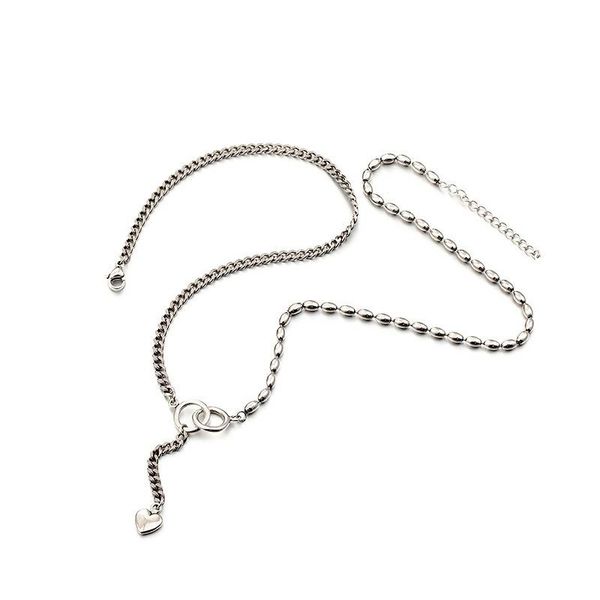 chains potcet korea 2021 fashion women's heart necklace pendant retro hip hop jewelry, Silver
chains potcet korea 2021 fashion women's heart necklace pendant retro hip hop jewelry, Silver