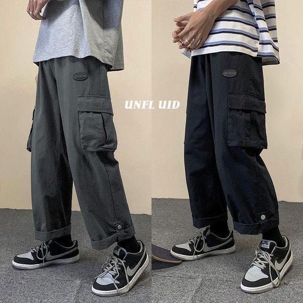 men's pants overalls summer 2021 ins straight loose casual hong kong style wide leg trendy cropped, Black
men's pants overalls summer 2021 ins straight loose casual hong kong style wide leg trendy cropped, Black