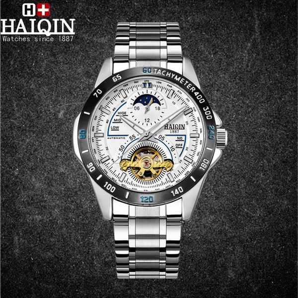 wristwatches haiqin men's mechanical watches automatic watch men tourbillon moon phase male wristwatch sport relojes hombre 2021, Slivery;brown
wristwatches haiqin men's mechanical watches automatic watch men tourbillon moon phase male wristwatch sport relojes hombre 2021, Slivery;brown