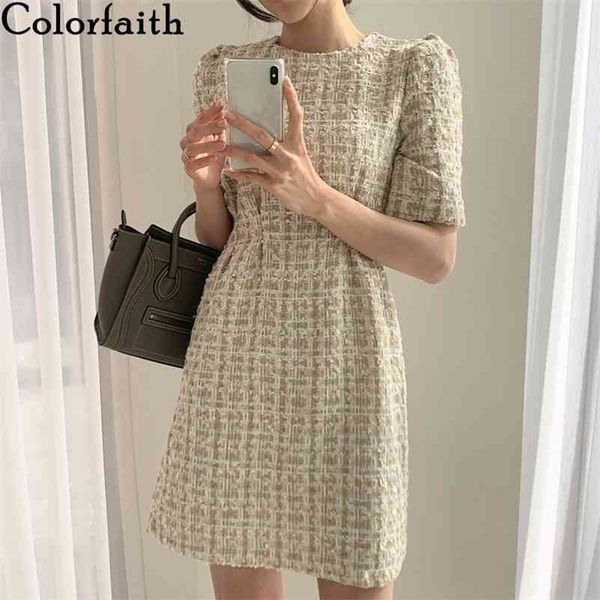 colorfaith new women's summer dresses fashionable high waist puff sleeve plaid elegant checkered vintage mini dress dr2152 210323, Black;gray
colorfaith new women's summer dresses fashionable high waist puff sleeve plaid elegant checkered vintage mini dress dr2152 210323, Black;gray