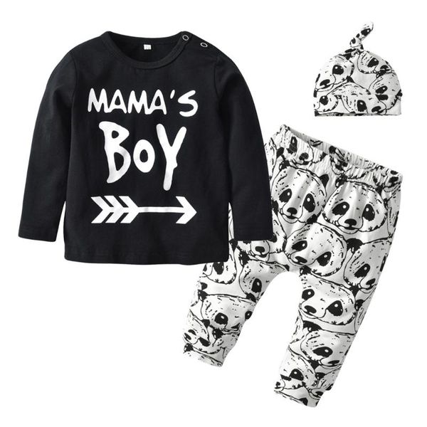 clothing sets autumn infant baby boys born letters print long sleeve t-shirt pandas pants + warmer cap toddler babys set 3pcs, White
clothing sets autumn infant baby boys born letters print long sleeve t-shirt pandas pants + warmer cap toddler babys set 3pcs, White