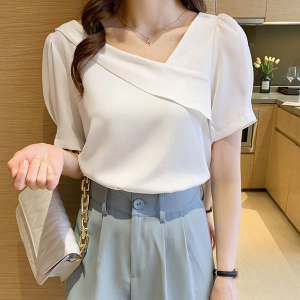 women's blouses & shirts chikichi 2021 summer style korean fashion oblique collar ruffled short-sleeved shirt female autumn woman, White
women's blouses & shirts chikichi 2021 summer style korean fashion oblique collar ruffled short-sleeved shirt female autumn woman, White