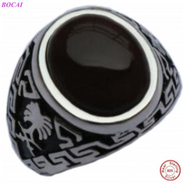 cluster rings bocai s925 sterling silver male ring retro fashion simple tide man black agate thai middle east personality men's, Golden;silver
cluster rings bocai s925 sterling silver male ring retro fashion simple tide man black agate thai middle east personality men's, Golden;silver