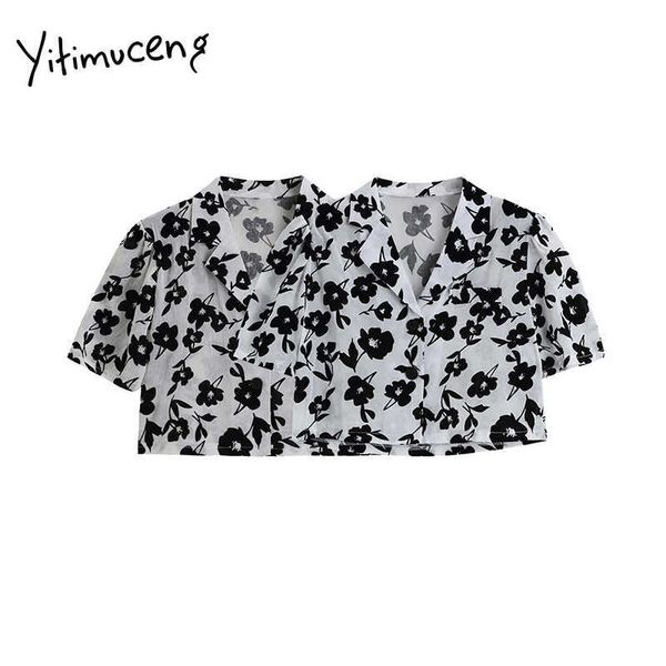 yitimuceng floral print blouse women vintage button up shirts plus size loose notched white apricot summer fashion 210601
yitimuceng floral print blouse women vintage button up shirts plus size loose notched white apricot summer fashion 210601