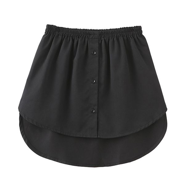 plus size fake shirt womens skirts irregular blouse tail hem cotton detachable underskirt solid color, Black
plus size fake shirt womens skirts irregular blouse tail hem cotton detachable underskirt solid color, Black