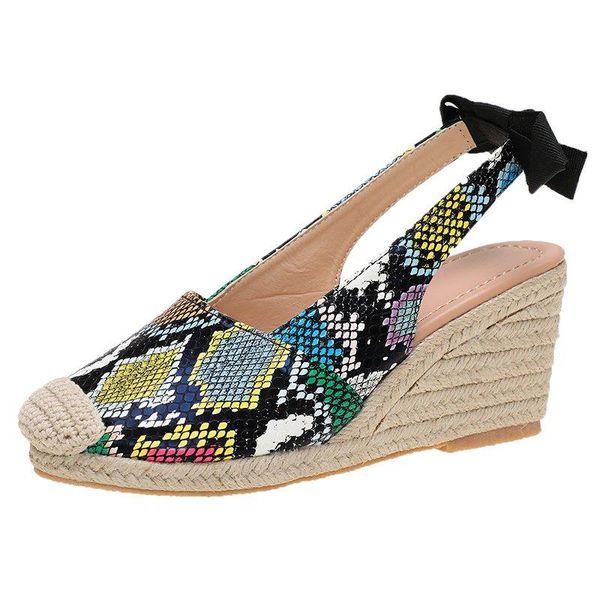 sandals wedge heels ladies retro plus size thick-soled high large woven bow-knot roman shoes fashion, Black
sandals wedge heels ladies retro plus size thick-soled high large woven bow-knot roman shoes fashion, Black