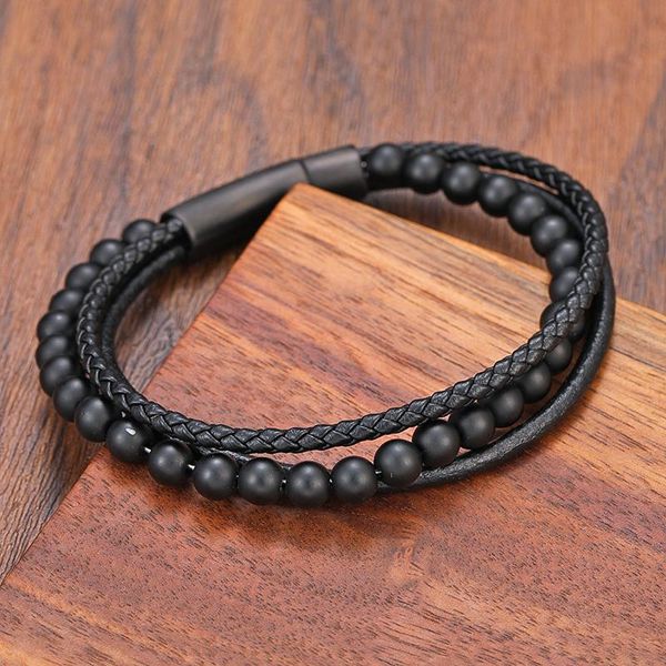 charm bracelets simple men's and women's multi-woven stainless steel beaded black classic gift jewelry, Golden;silver
charm bracelets simple men's and women's multi-woven stainless steel beaded black classic gift jewelry, Golden;silver