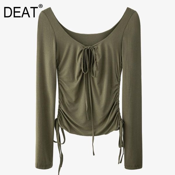 summer fashion women clothes round neck full sleeves drawstring slim pullover elastic t-shirt wr16601l women's, White
summer fashion women clothes round neck full sleeves drawstring slim pullover elastic t-shirt wr16601l women's, White