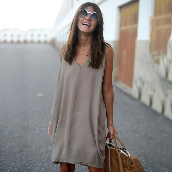 casual dresses summer ladies irregular solid color v-neck sleeveless clothing for female clothes vestidos, Black;gray
casual dresses summer ladies irregular solid color v-neck sleeveless clothing for female clothes vestidos, Black;gray