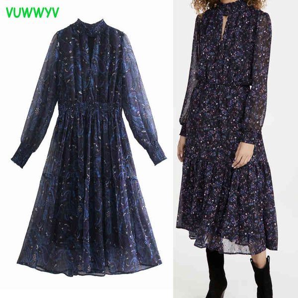 chiffon bohemian print midi dress women spring vintage pleated woman long sleeve elastic waist holiday vestidos 210430, Black;gray
chiffon bohemian print midi dress women spring vintage pleated woman long sleeve elastic waist holiday vestidos 210430, Black;gray