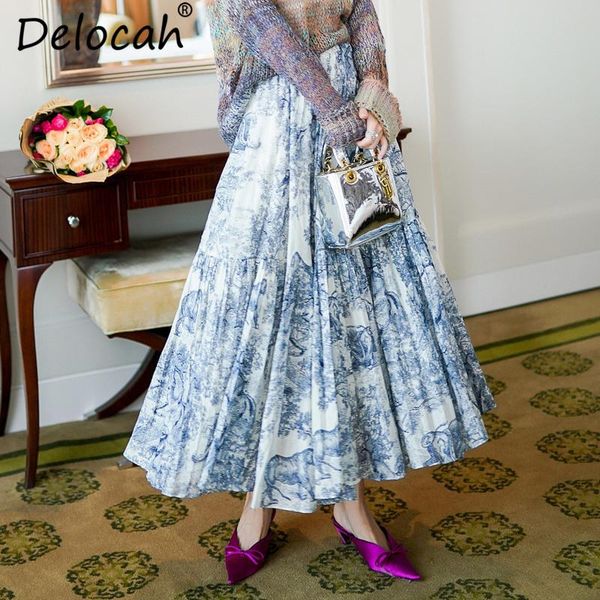 skirts delocah 2021 autumn women runway fashion designer blue and white printed pleated mid-calf slim lady skirt, Black
skirts delocah 2021 autumn women runway fashion designer blue and white printed pleated mid-calf slim lady skirt, Black