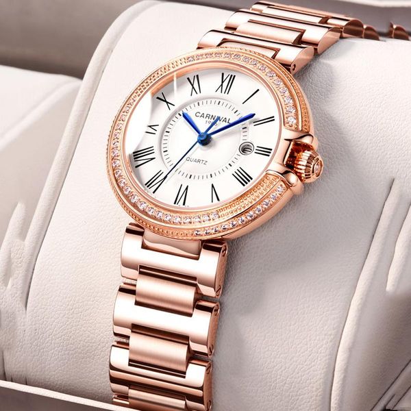 wristwatches carnival luxury crystal women watches fashion casual quartz ladies wrist watch rose gold steel strap waterproof clock relogio, Slivery;brown
wristwatches carnival luxury crystal women watches fashion casual quartz ladies wrist watch rose gold steel strap waterproof clock relogio, Slivery;brown