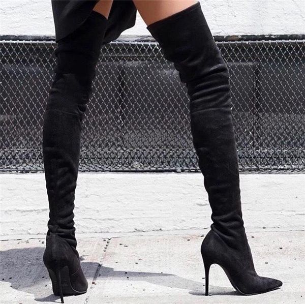 boots shoes women 2021 thigh high heels winter footwear luxury designer over-the-knee ladies pointy autumn s, Black
boots shoes women 2021 thigh high heels winter footwear luxury designer over-the-knee ladies pointy autumn s, Black