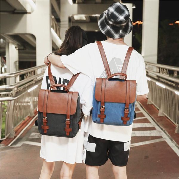 backpack men's canvas korean trendy small school bag retro travel computer lady bolsos mujer de marca famosa 2021
backpack men's canvas korean trendy small school bag retro travel computer lady bolsos mujer de marca famosa 2021