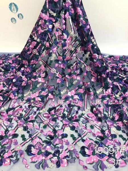ribbon 5yards african sequins lace fabric good quality africa flowers net tulle with for wedding dpmay051, Pink;blue
ribbon 5yards african sequins lace fabric good quality africa flowers net tulle with for wedding dpmay051, Pink;blue