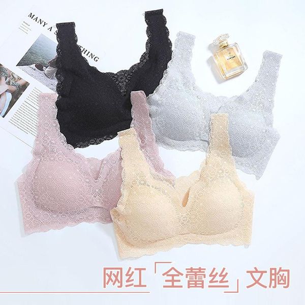 bra lace lingerie without rims non-trace beauty sleep movement back ladies underwear bras, Red;black
bra lace lingerie without rims non-trace beauty sleep movement back ladies underwear bras, Red;black