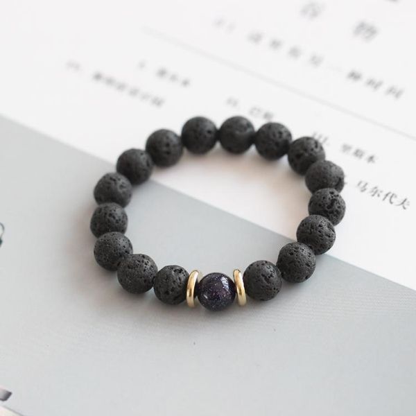 charm bracelets brass volcanic stone blue sand crystal personality retro art men and women couple bracelet jewelry 0a1#26061, Golden;silver
charm bracelets brass volcanic stone blue sand crystal personality retro art men and women couple bracelet jewelry 0a1#26061, Golden;silver