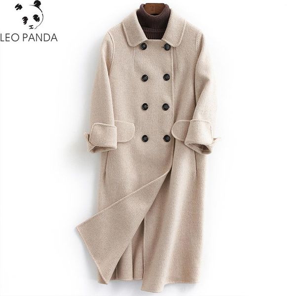 women's wool & blends women superior quality alpaca coat female double-faced 2021 fashion double breasted woolen coats long autumn wint, Black
women's wool & blends women superior quality alpaca coat female double-faced 2021 fashion double breasted woolen coats long autumn wint, Black