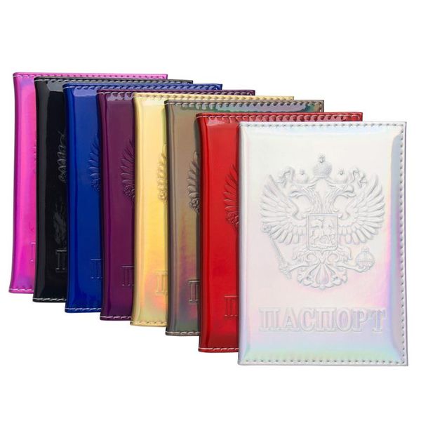 card holders russian passport holder cover on the laser mirror glossy travel case, Brown;gray
card holders russian passport holder cover on the laser mirror glossy travel case, Brown;gray